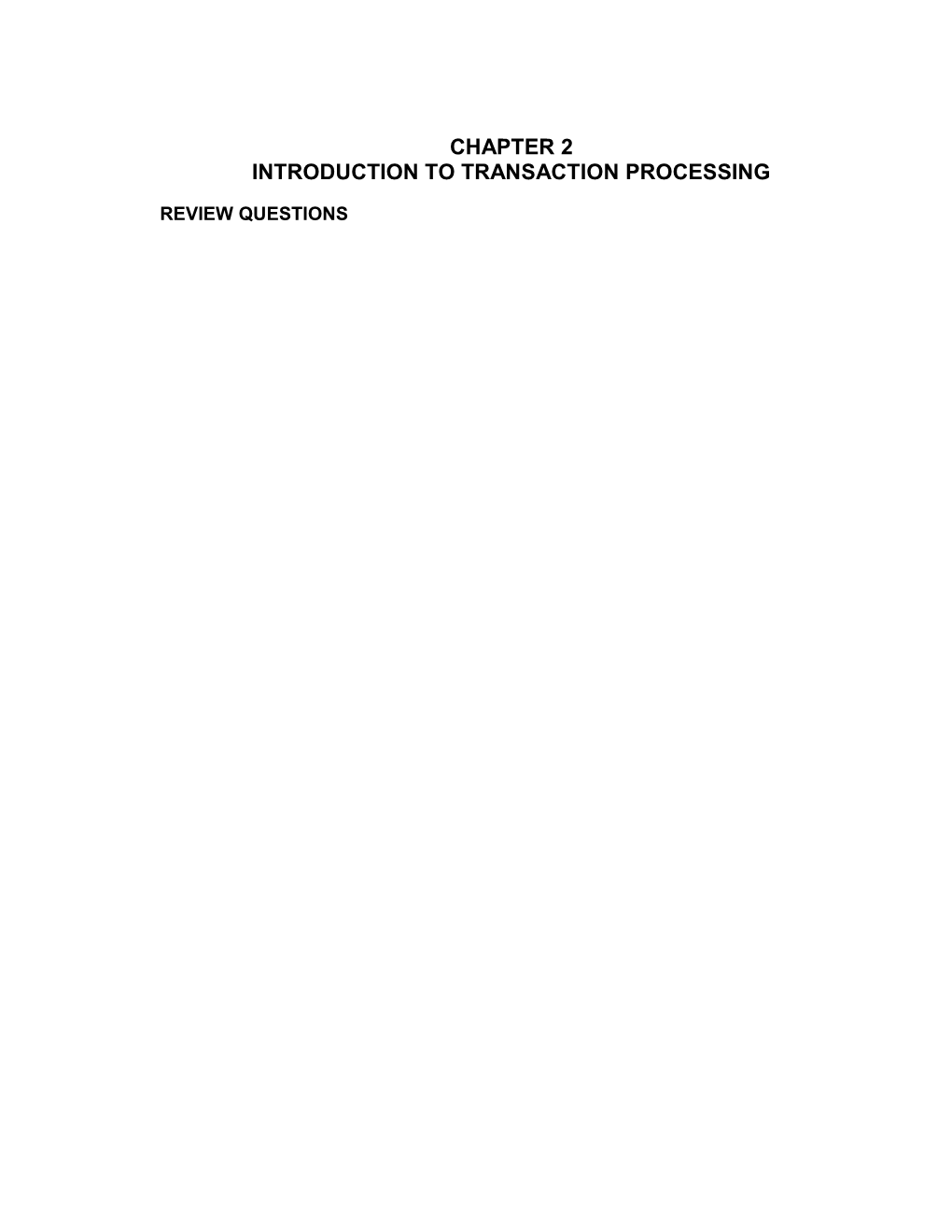 Introduction Totransaction Processing
