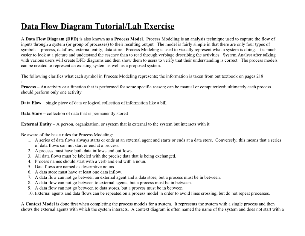 Data Flow Diagram Tutorial