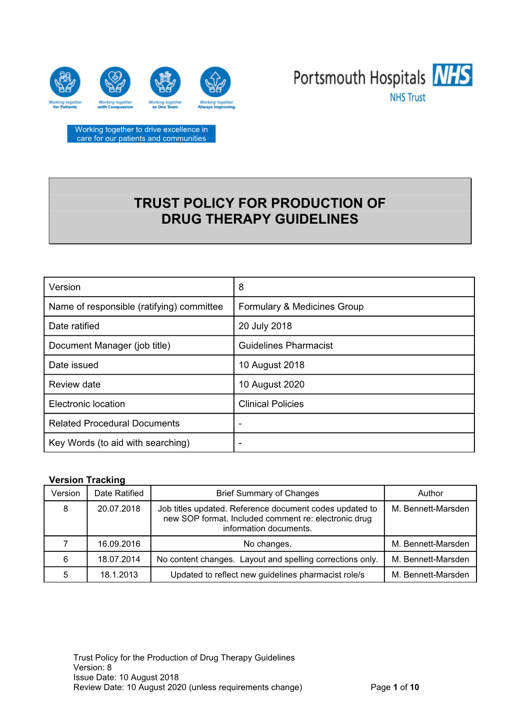 Trust Policy for Production Of