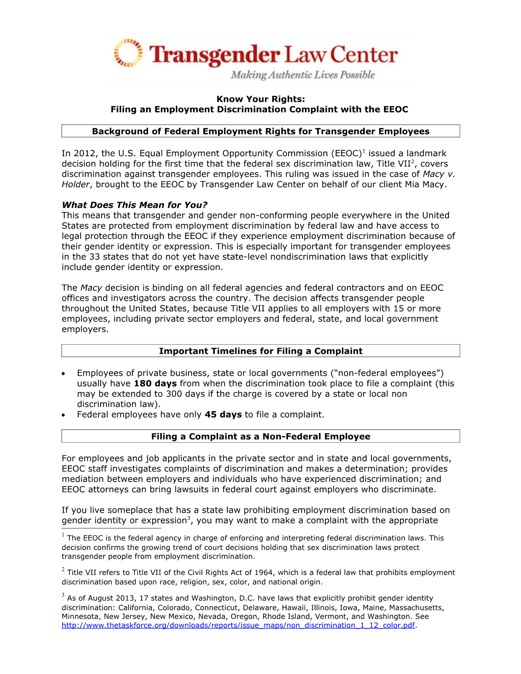 Filing an Employment Discrimination Complaint with the EEOC