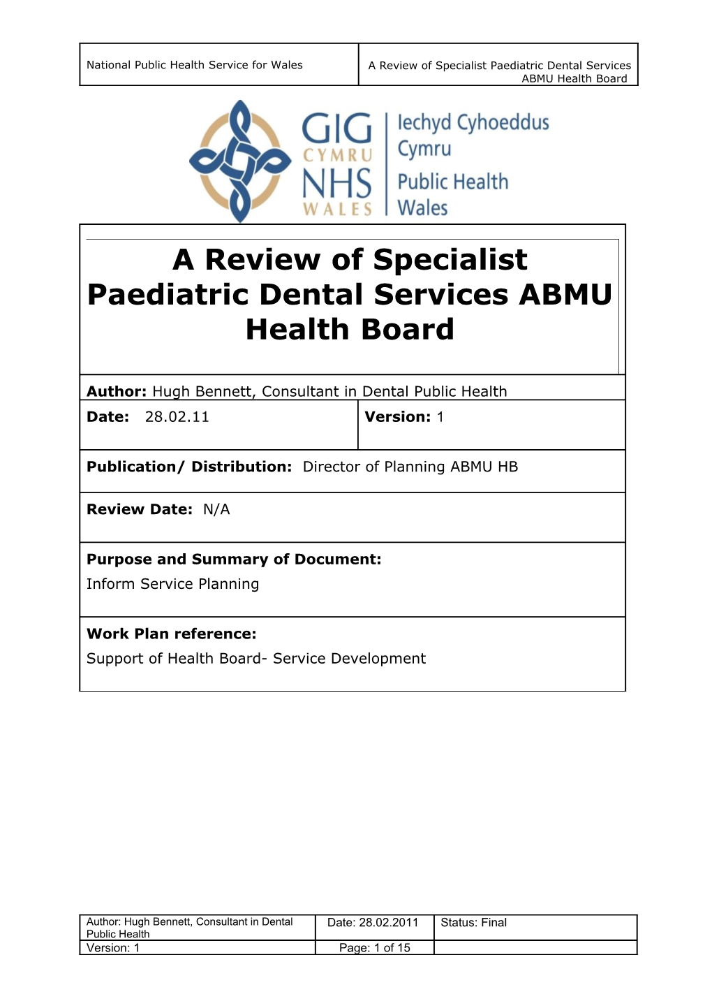 Specialist Paediatric Dentistry