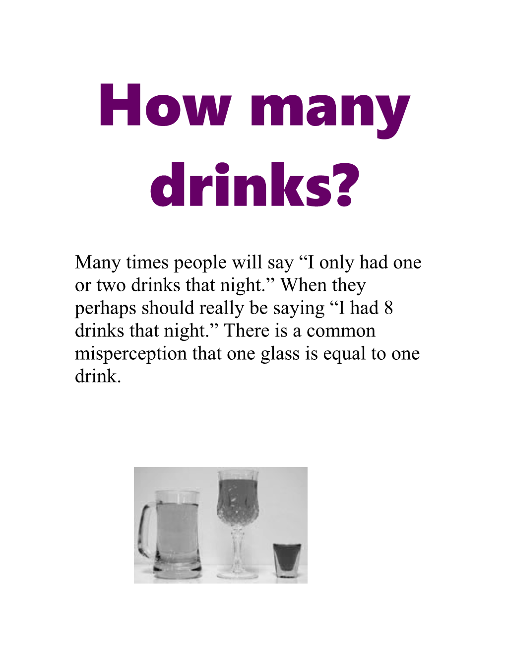 How Many Drinks
