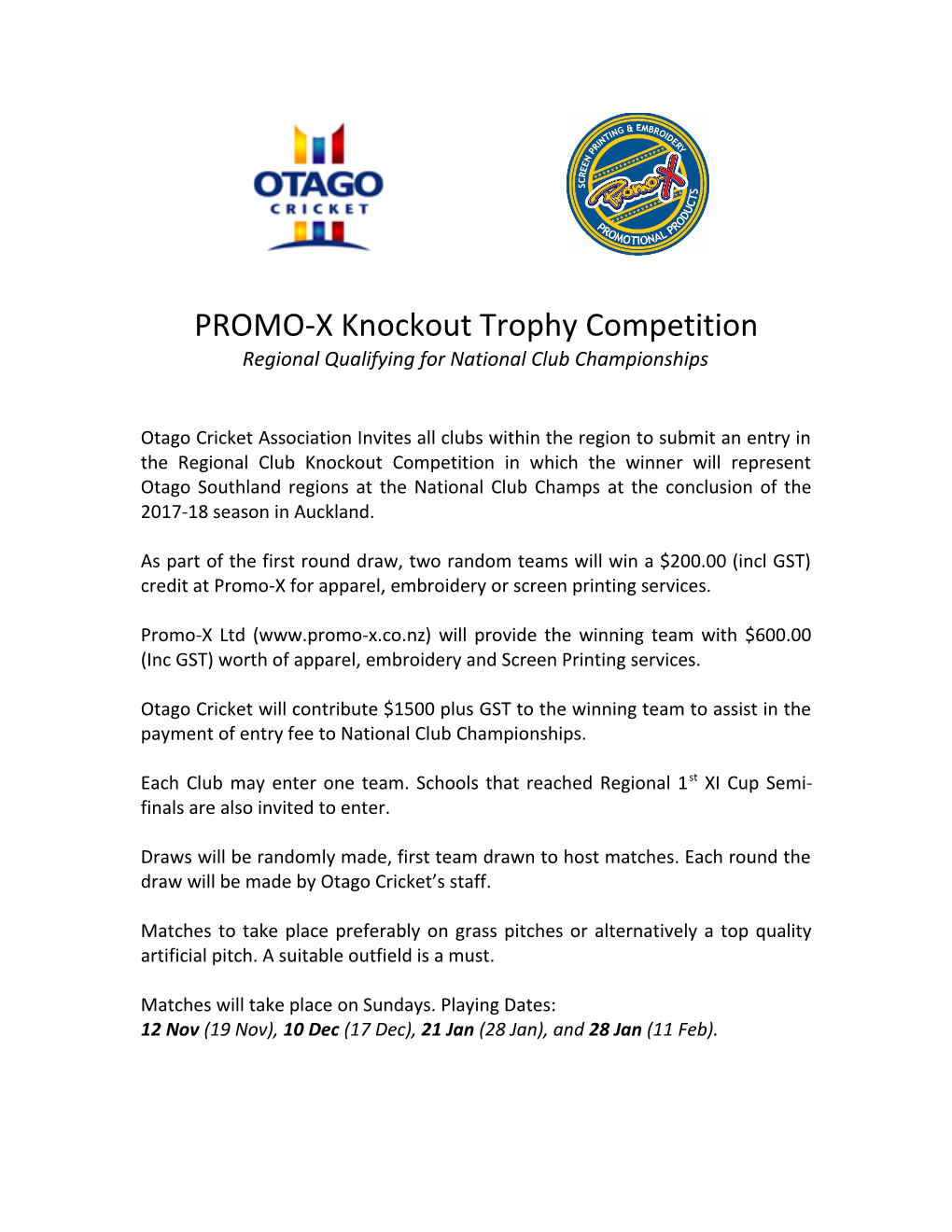 PROMO-X Knockout Trophy Competition