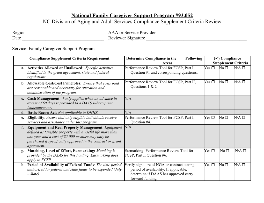 National Family Caregiver Support Program #93