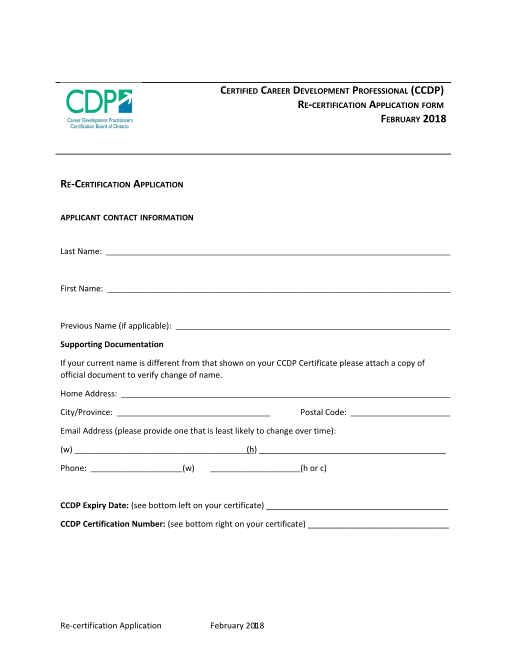 Certified Career Development Professional (CCDP)