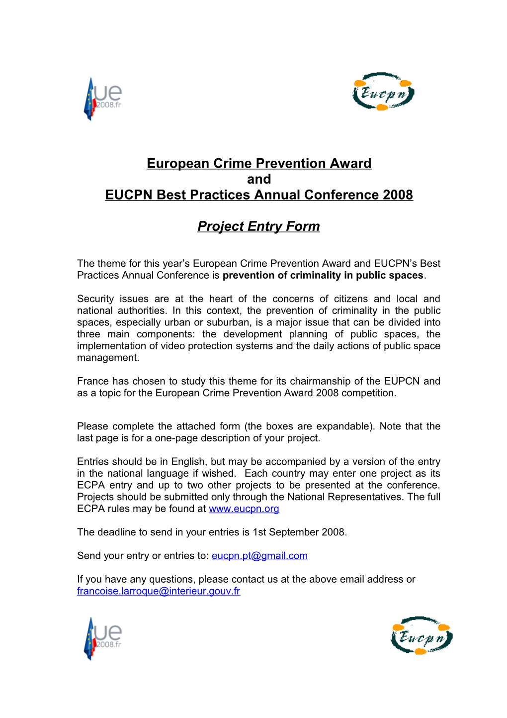 European Crime Prevention Award