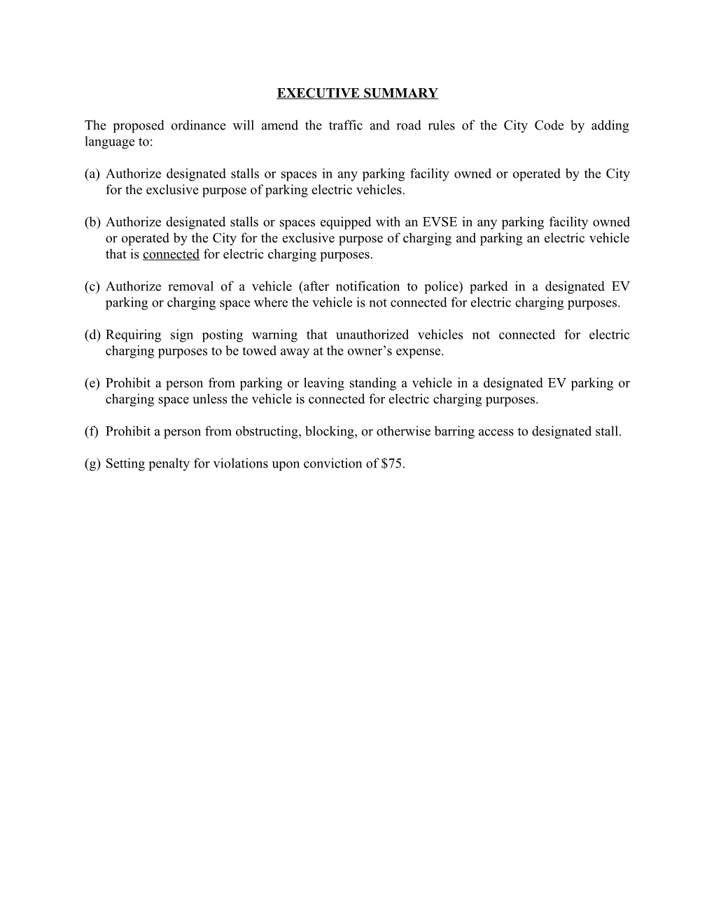 An Ordinance Relating to the Development of the City of Atlanta S Electric Vehicle