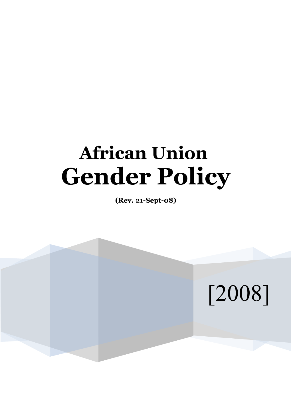 African Union Gender Policy