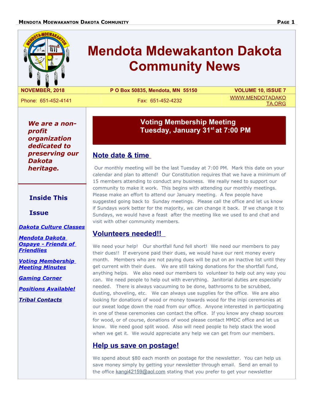 Mendota Mdewakanton Dakota Community
