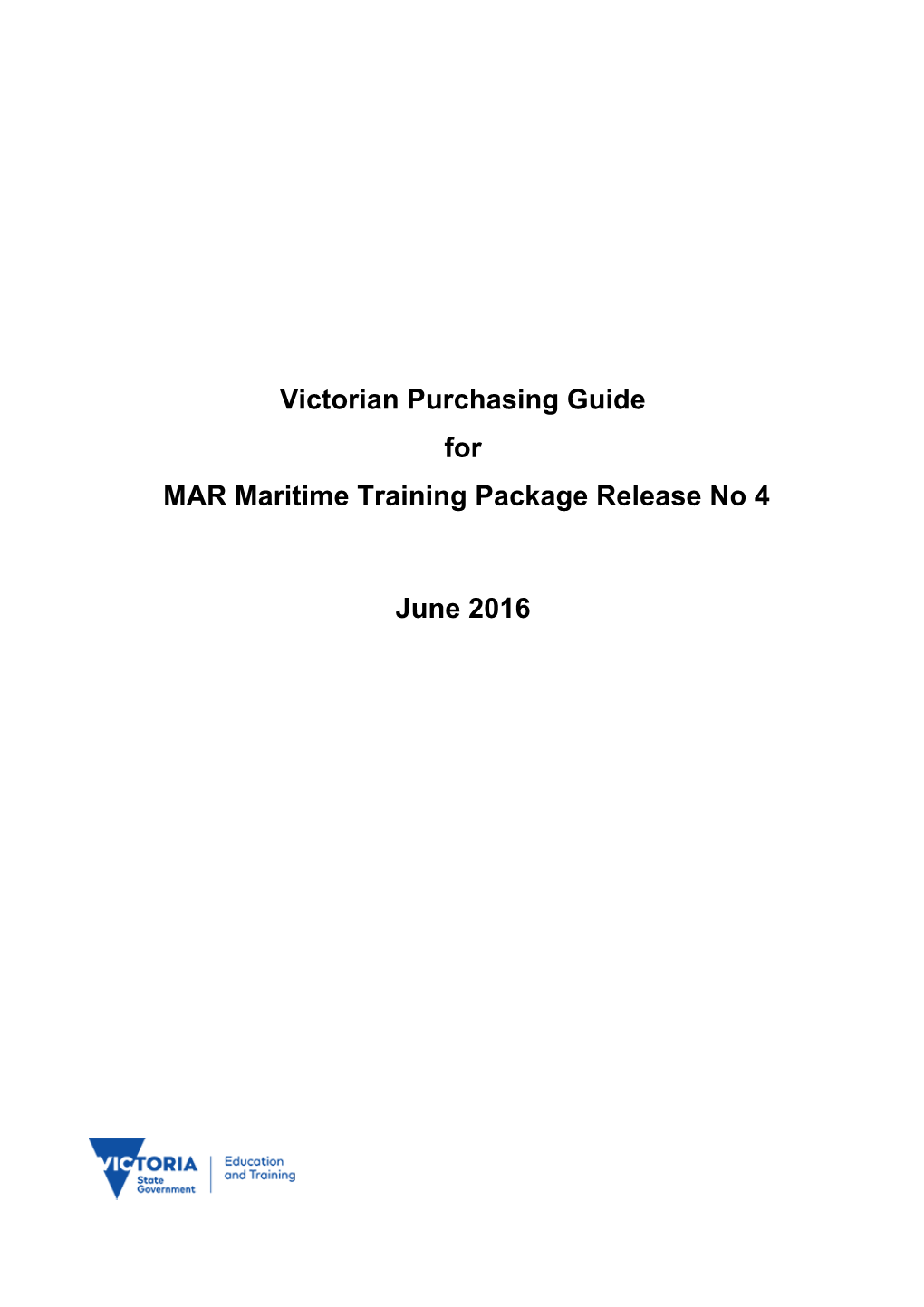 Victorian Purchasing Guide for MAR Maritime