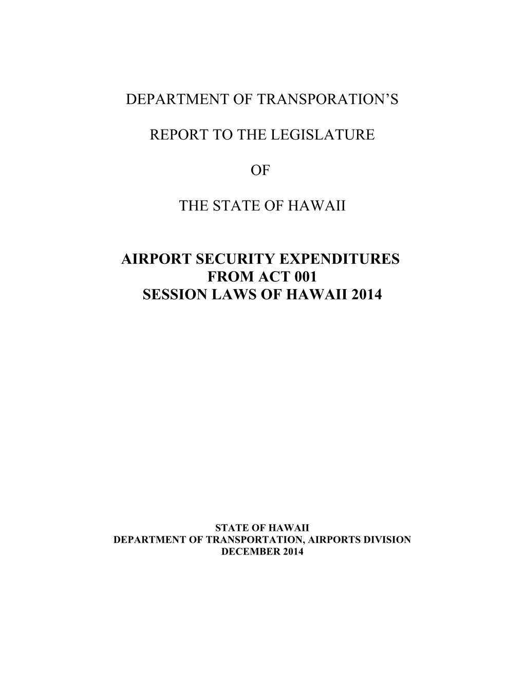 Department of Transporation S