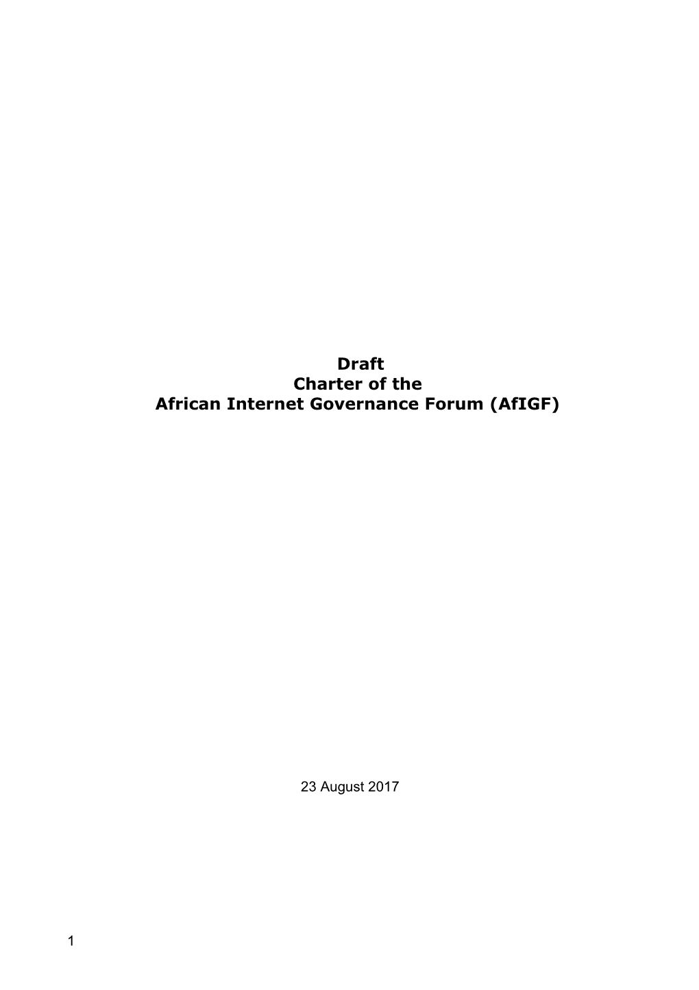 The African Internet Governance Charter Working Group
