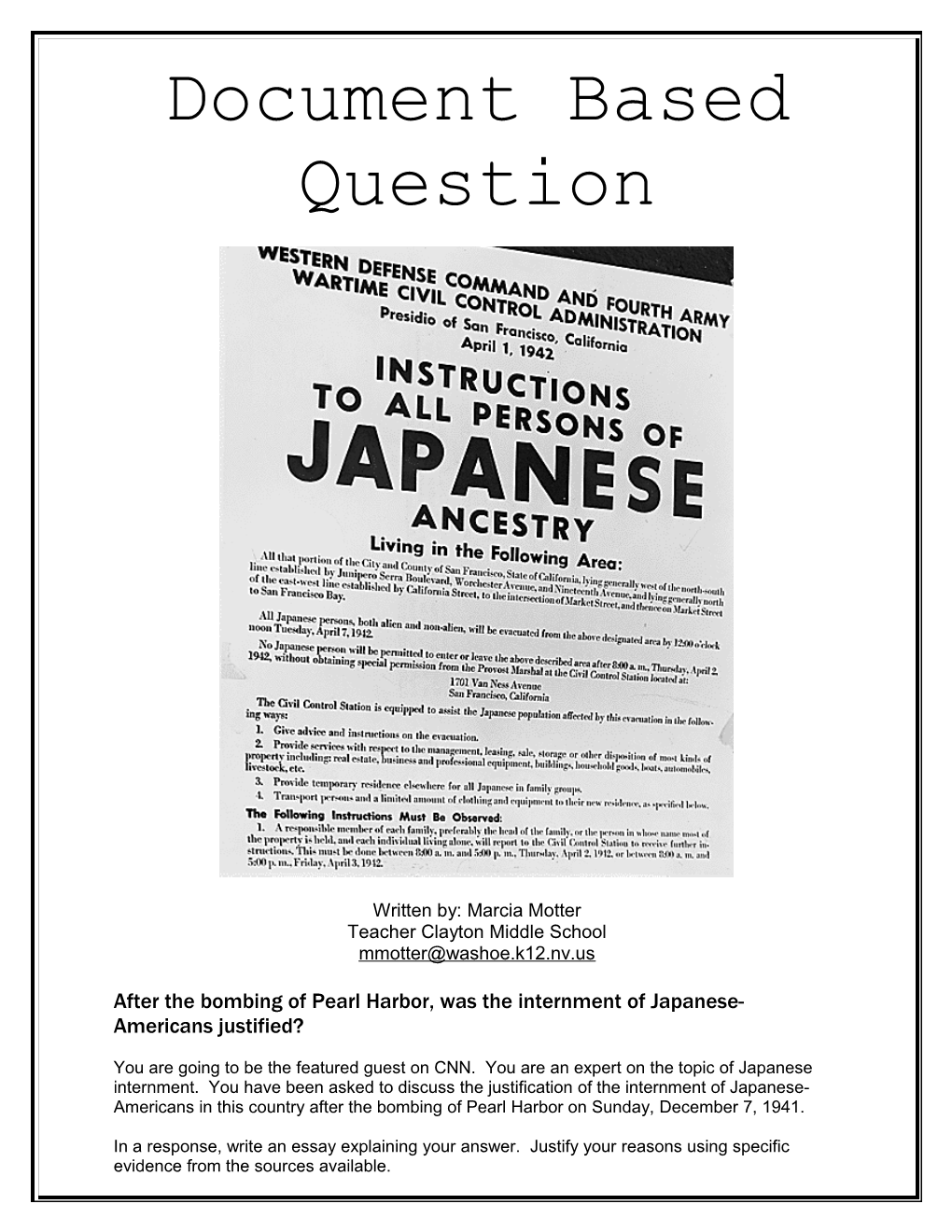 After the Bombing of Pearl Harbor, Was the Internment of Japanese Americans Justified