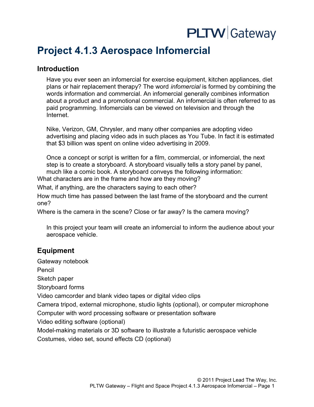 Project 4.1.3 Aerospace Infomercial