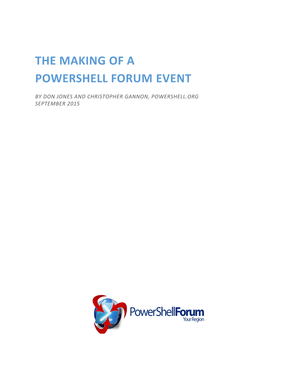 The Making of a Powershell Forum Event