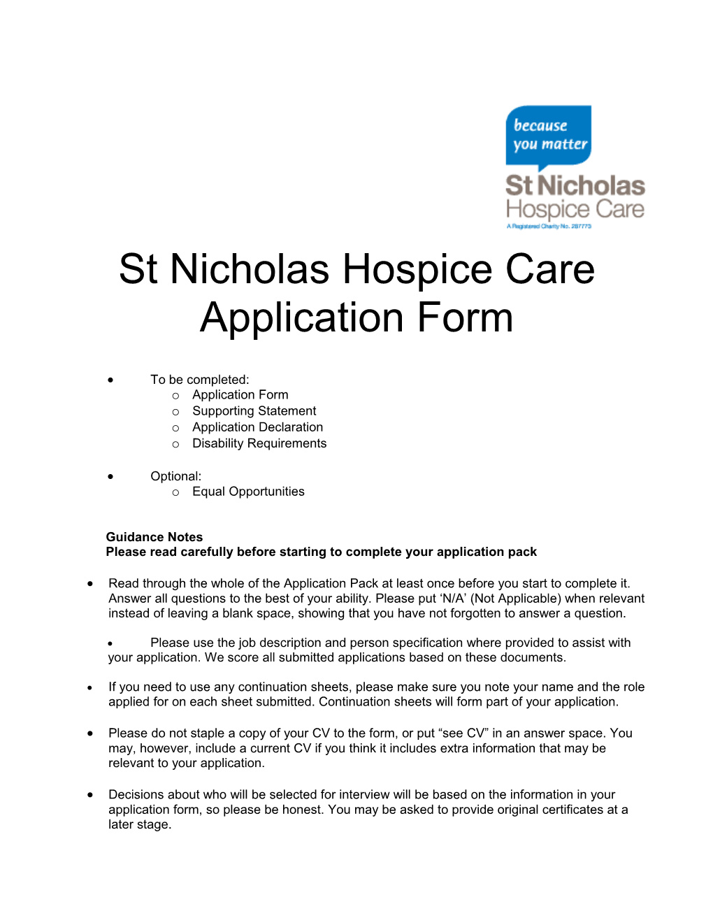 St Nicholas Hospice Care