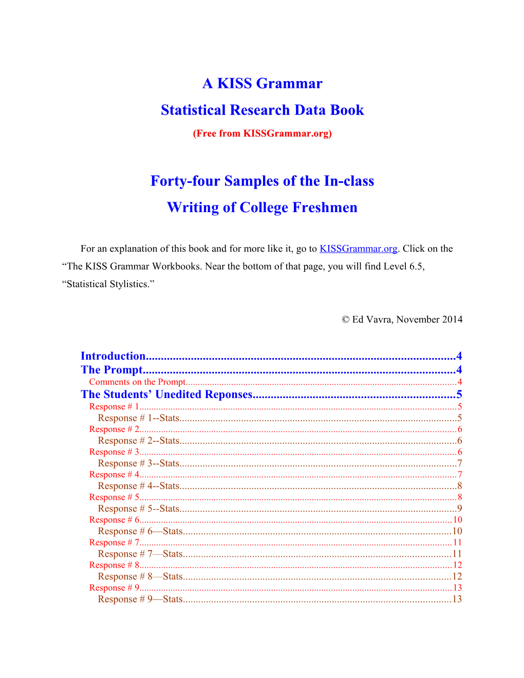 Statistical Research Data Book
