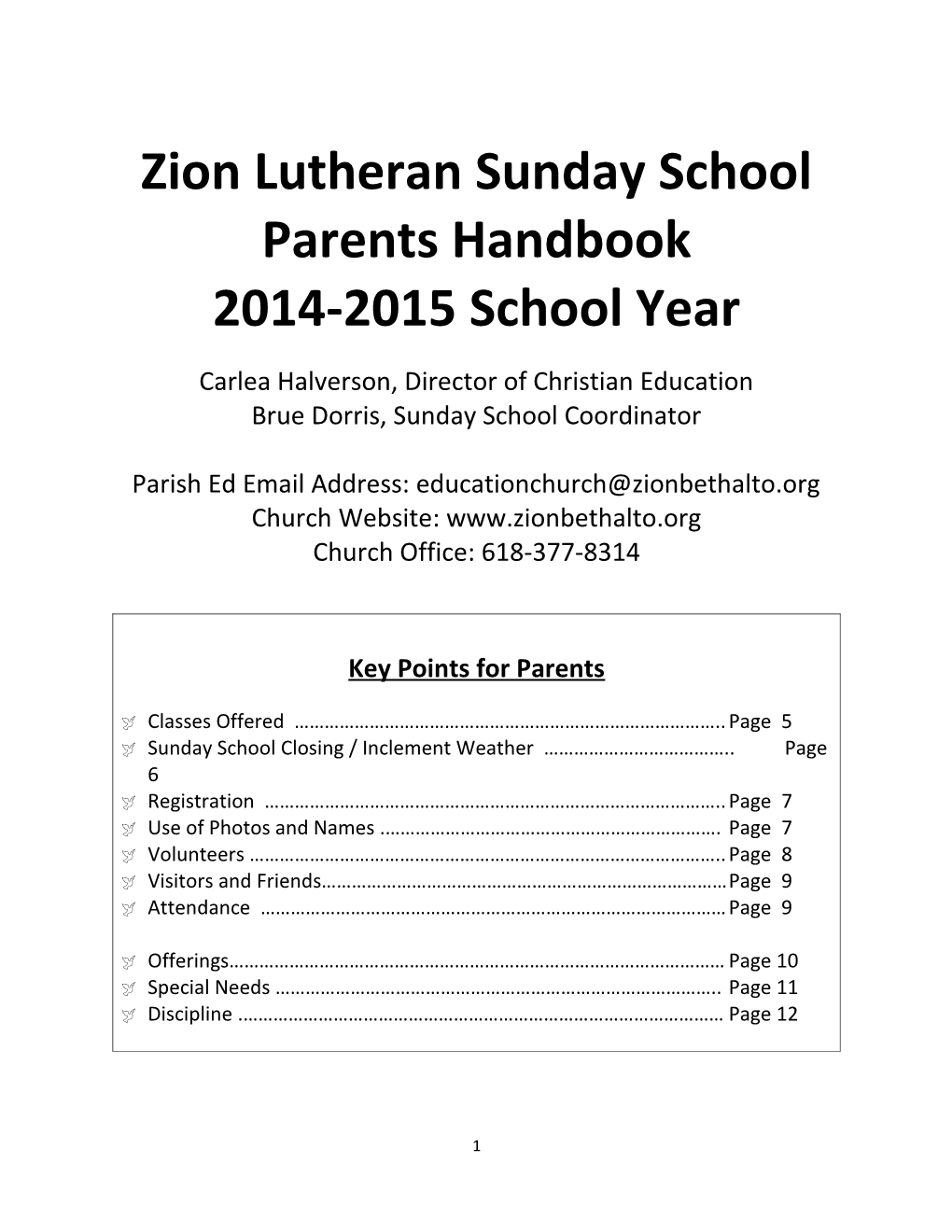Zion Lutheran Sunday School