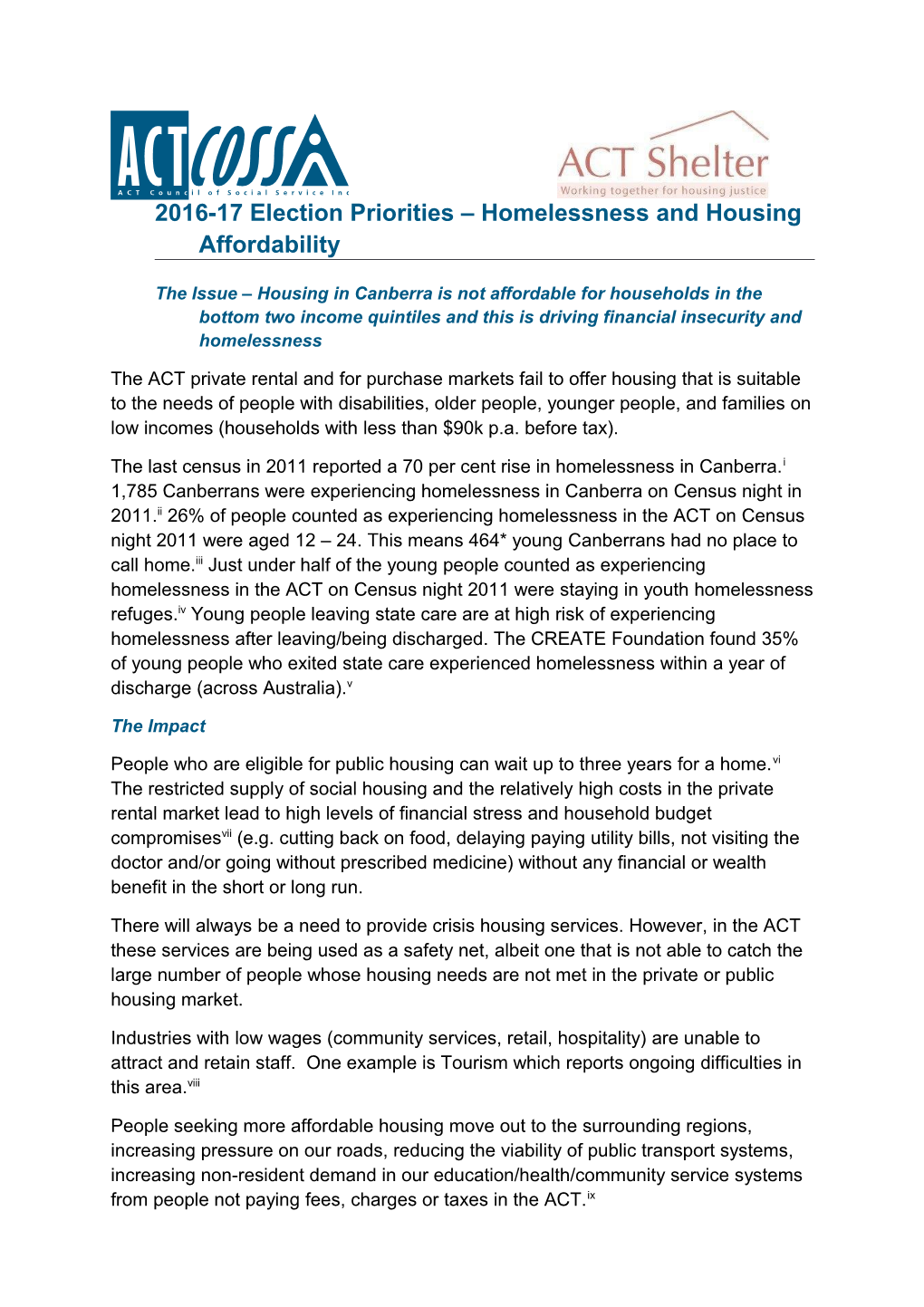 2016-17 Electionpriorities Homelessness and Housing Affordability
