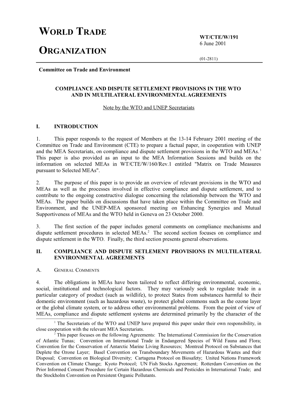 Compliance and Dispute Settlement Provisions in the Wto