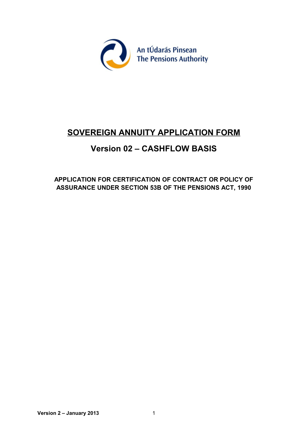 Sovereign Annuity Application Form