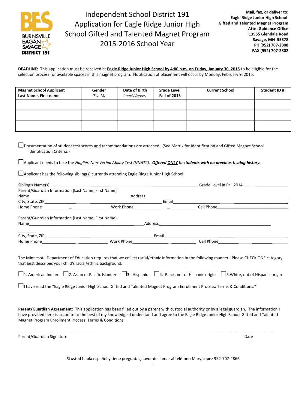 Documentation of Student Test Scores and Recommendations Are Attached. (See Matrix For