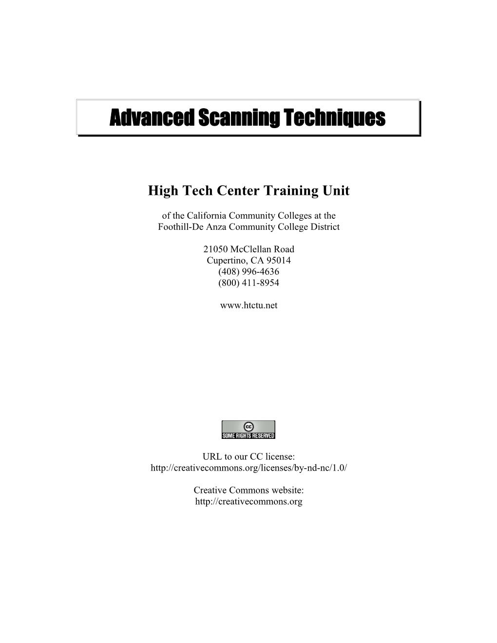 Advanced Scanning Techniques