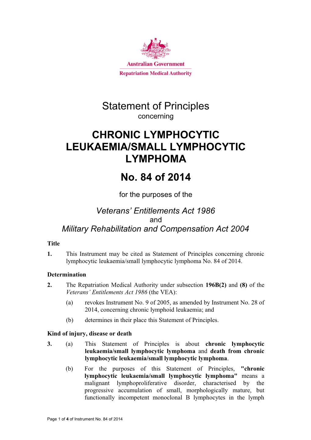 Chronic Lymphocytic Leukaemia/Small Lymphocytic Lymphoma
