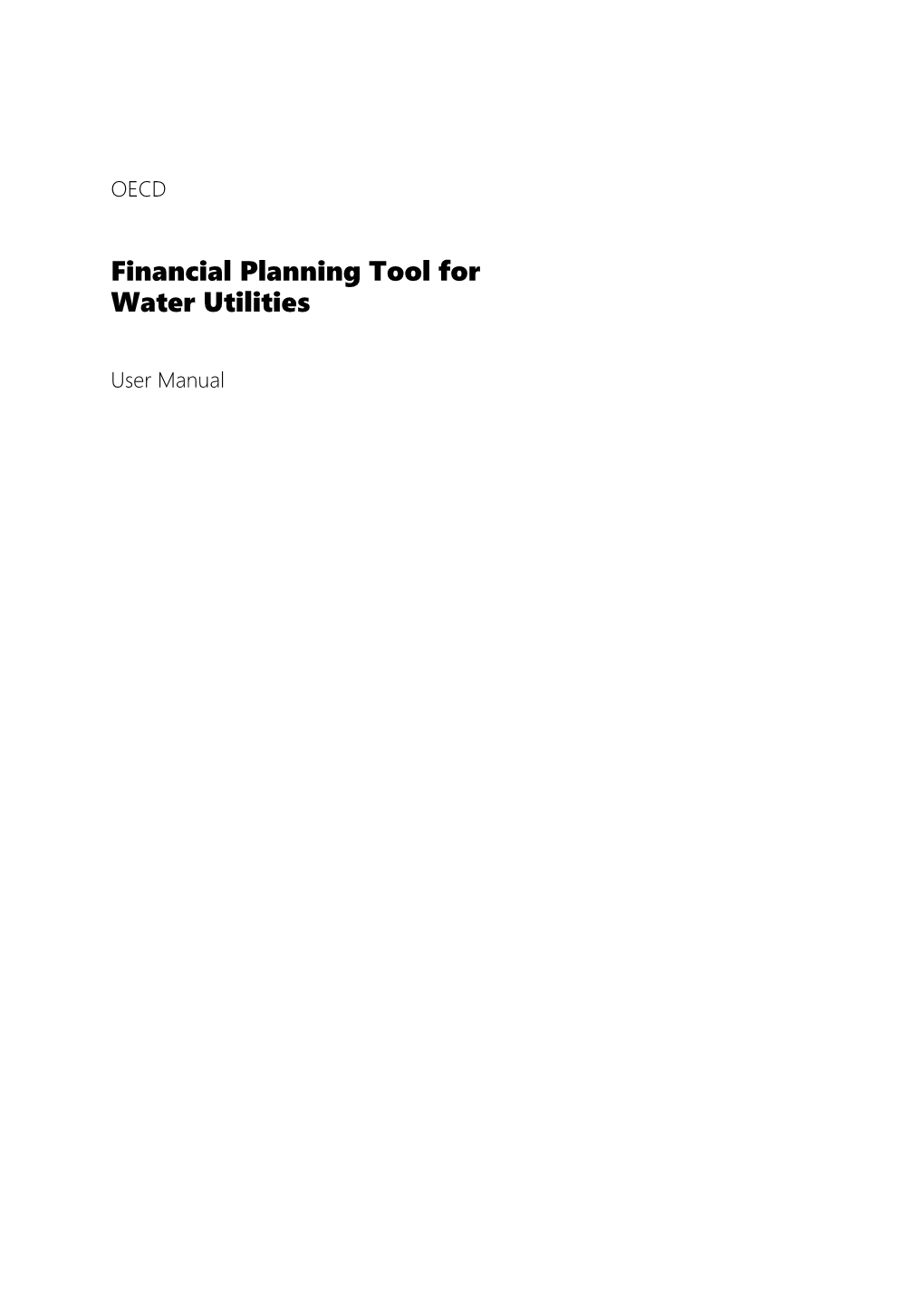 Financial Planning Tool for Water Utilities