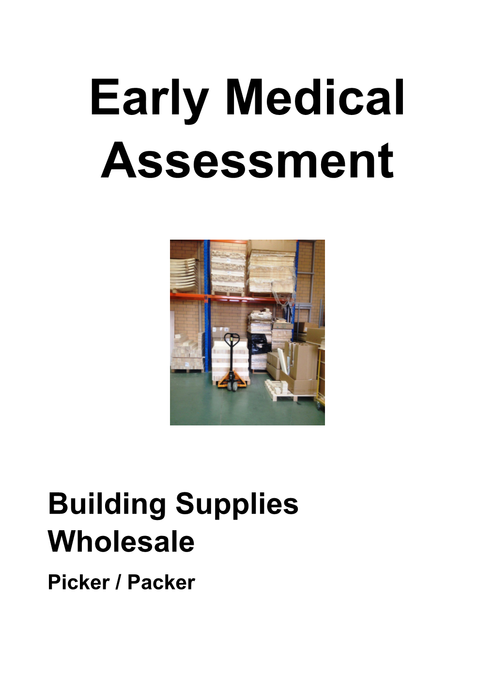 Building Supplies Wholesale - Picker