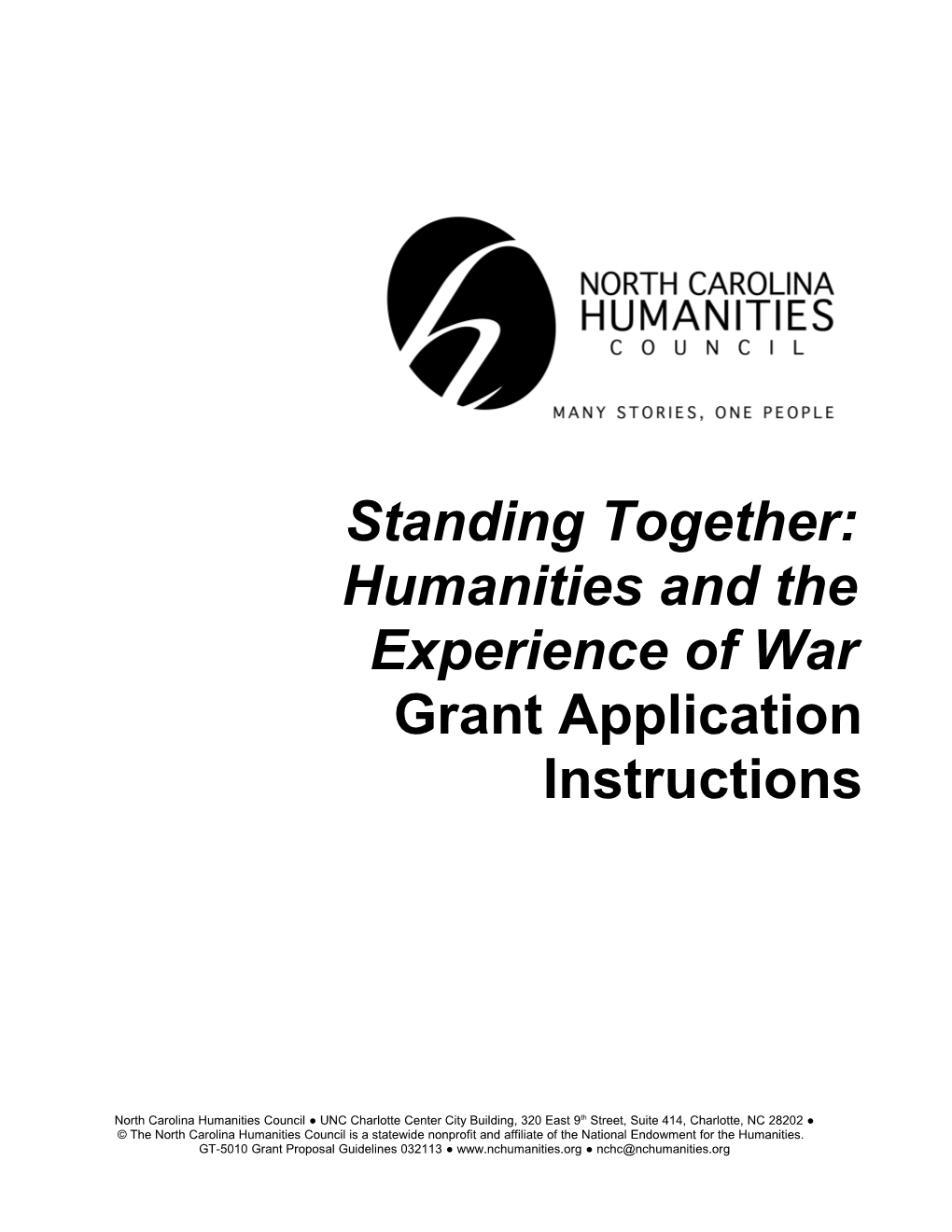 Standing Together: Humanities and the Experience of War