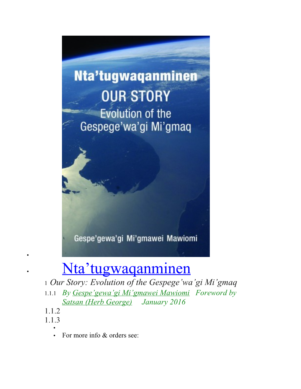 Our Story: Evolution of the Gespege Wa Gi Mi Gmaq