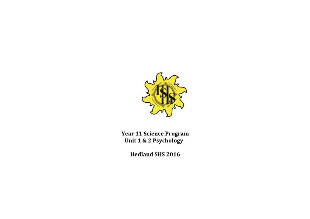 Year 11 Science Program