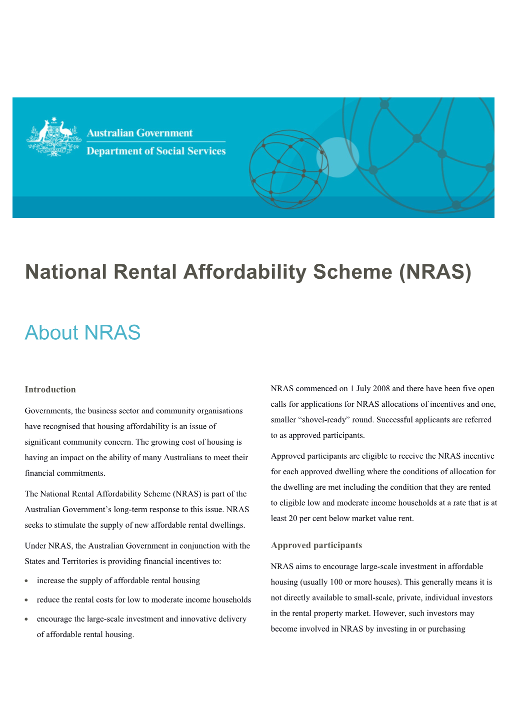 About NRAS Factsheet