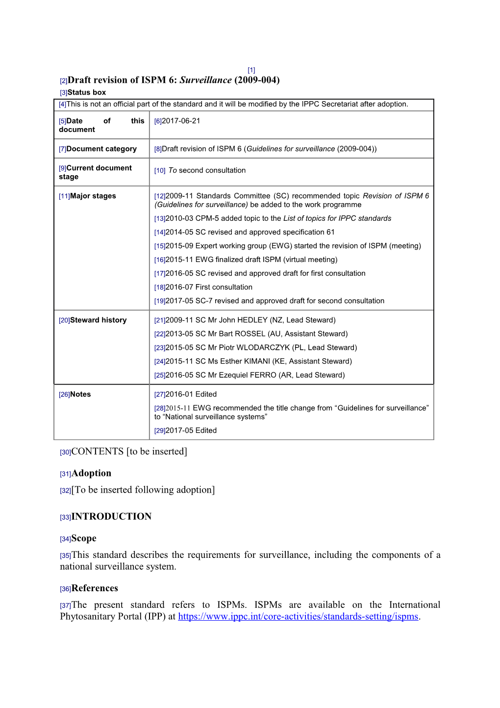 Draft Revision of Ispm 6