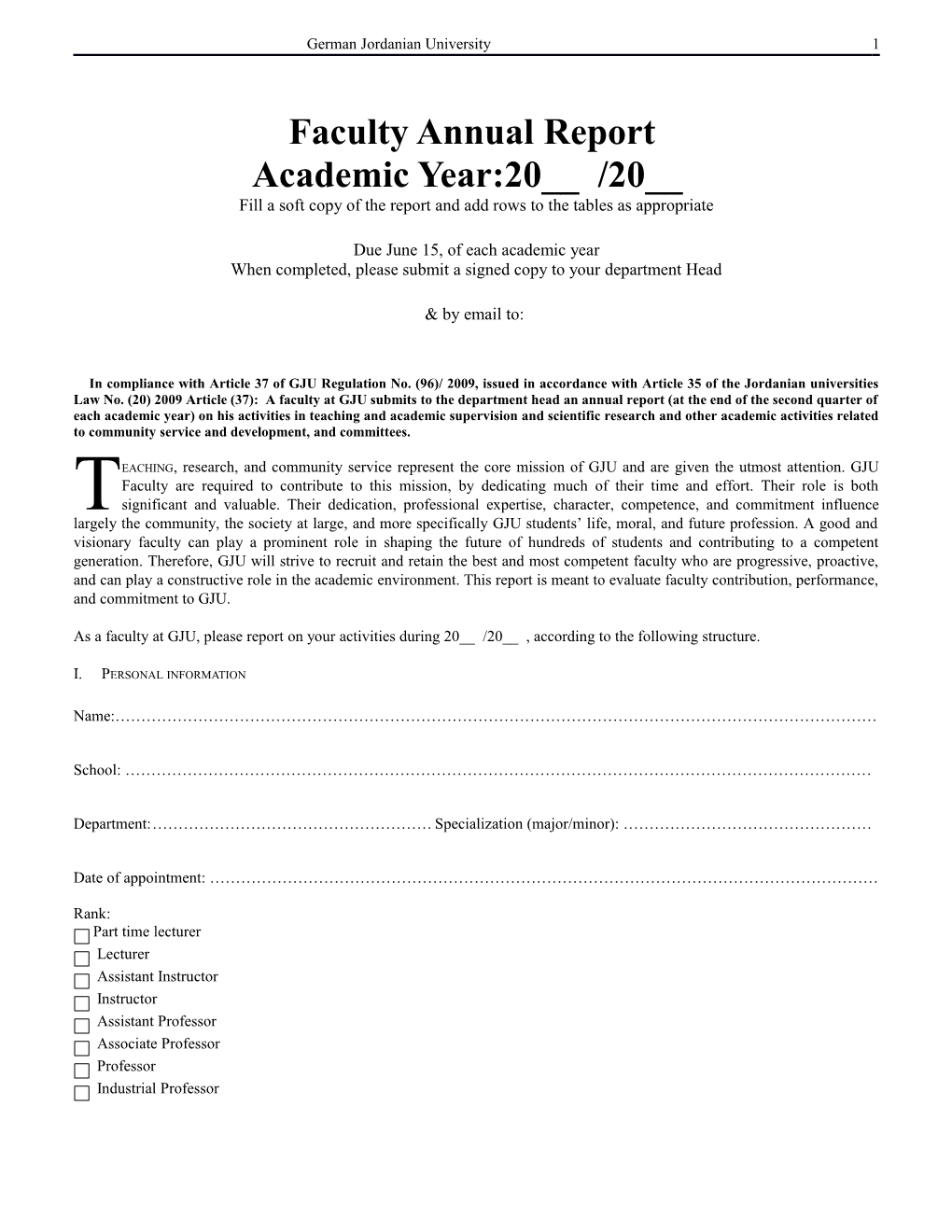 2012-13 Annual Faculty Report
