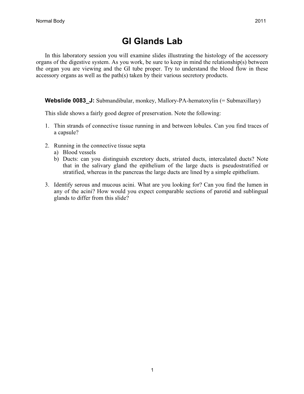 Webslide 0083 J: Submandibular, Monkey, Mallory-PA-Hematoxylin (= Submaxillary)