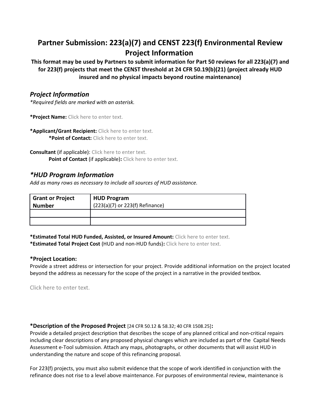 Partner Worksheet for 223(A)(7) and CENST 223(F)