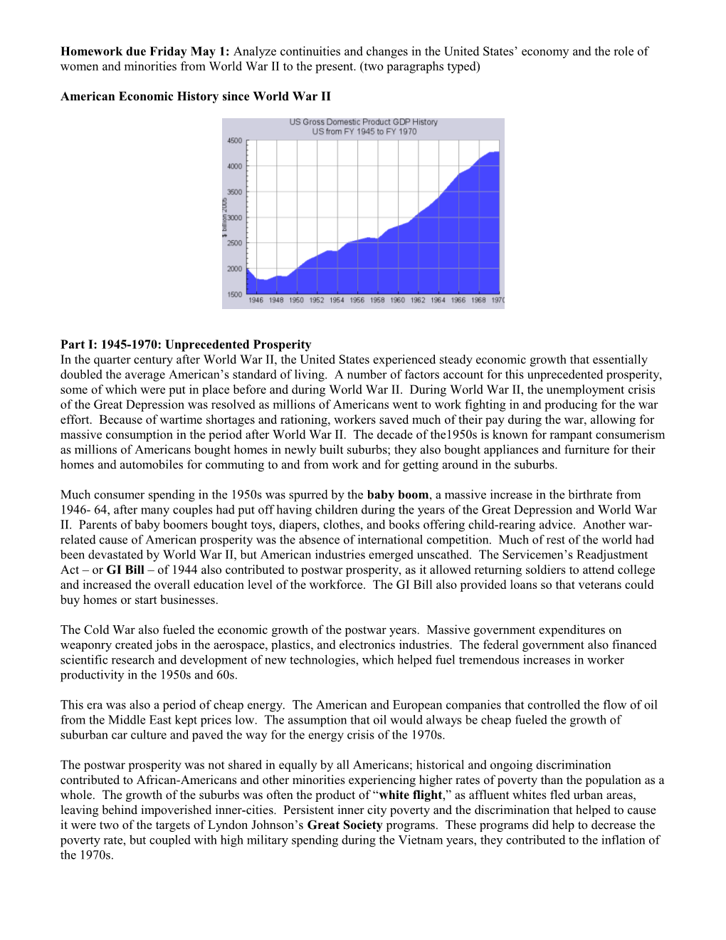 American Economic History Since World War II