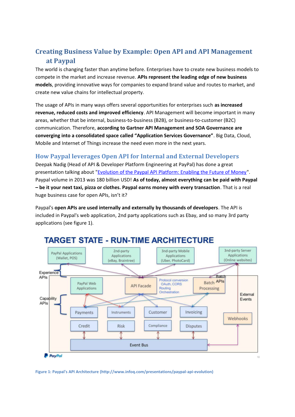 Creating Business Value by Example: Open API and API Management at Paypal