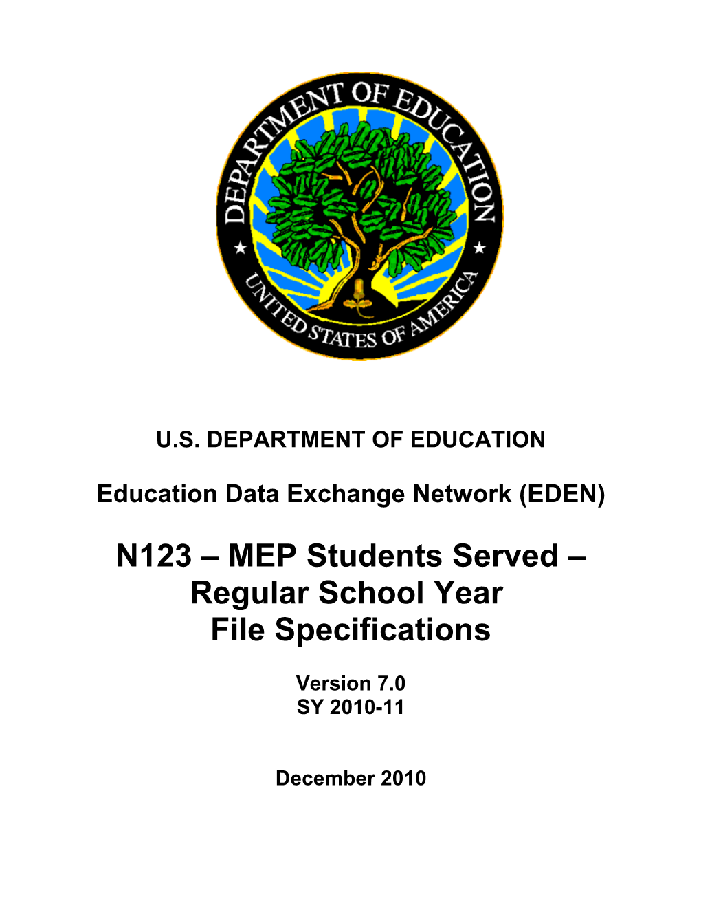 MEP Students Served Regular School Year File Specifications (MS Word)