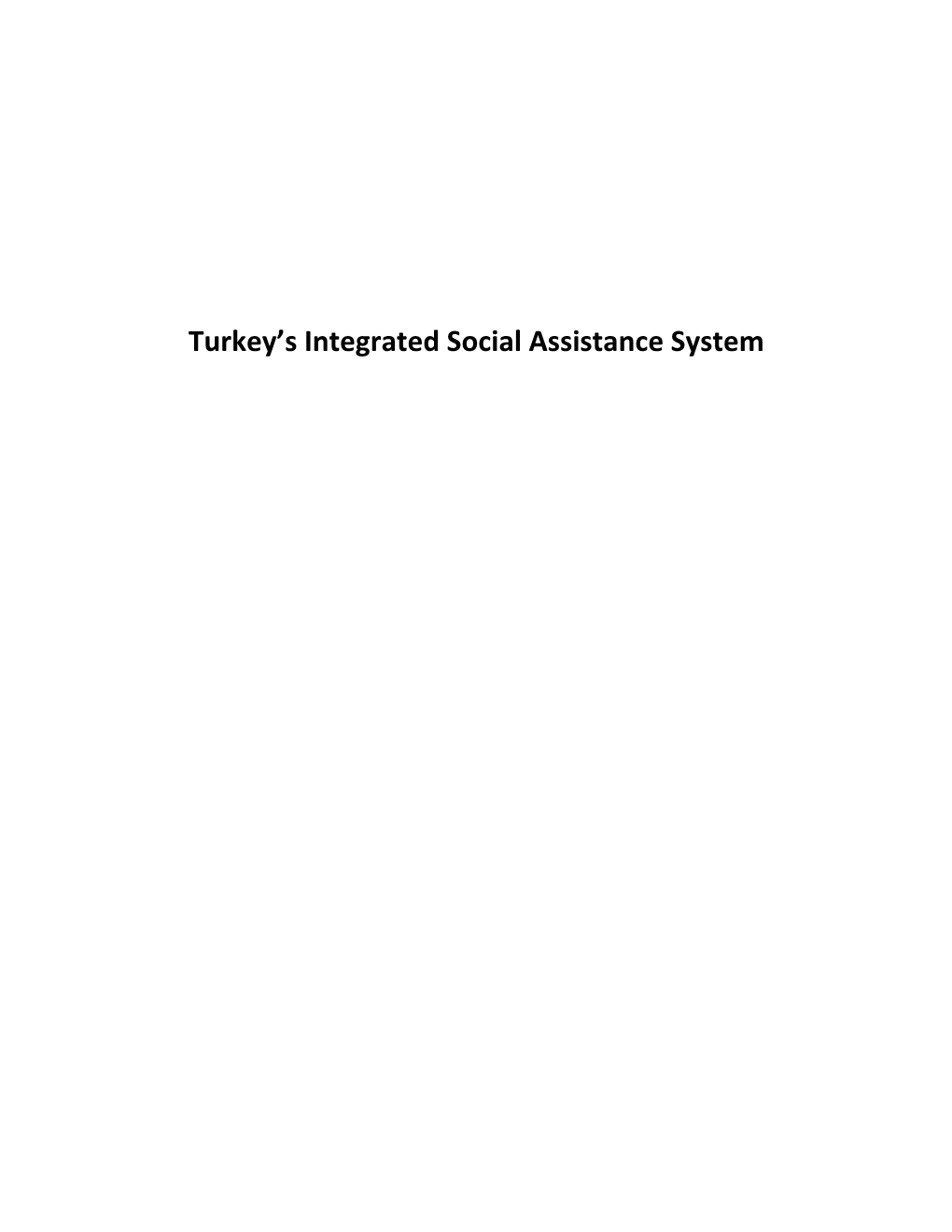 Turkey S Integrated Social Assistance System