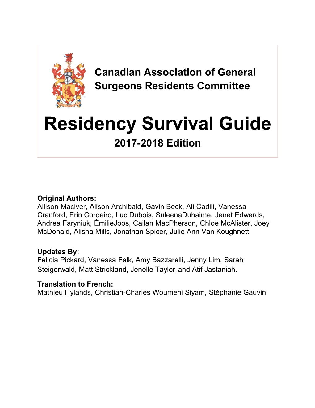 Canadian Association of General Surgeons