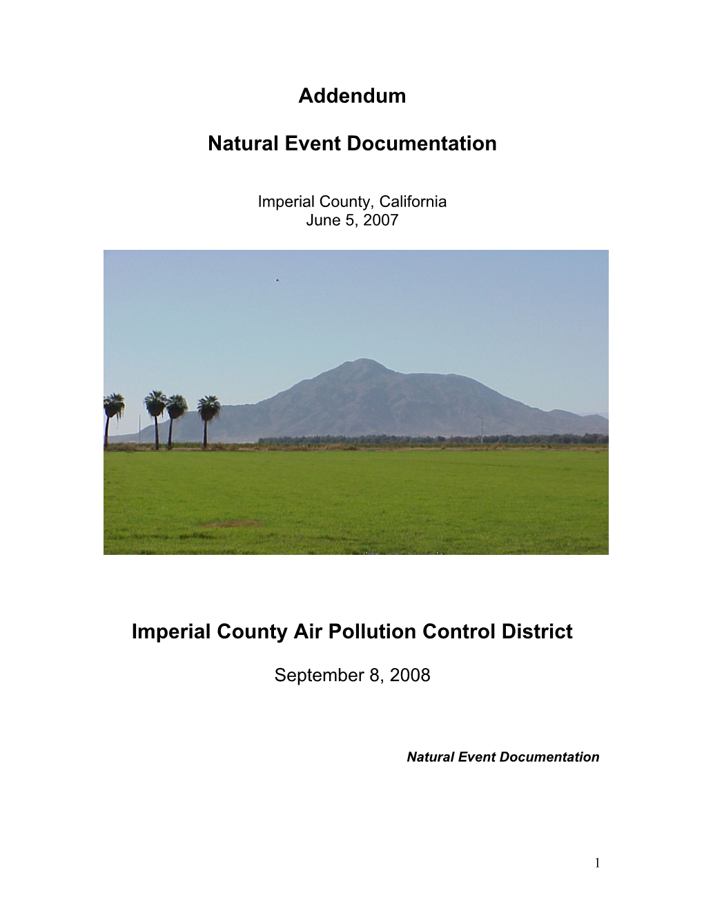 Natural Event Documentation