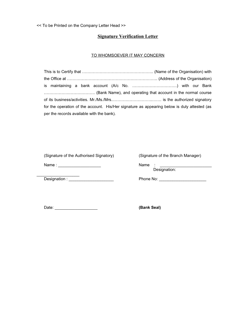 Certificate Application Attestation Form