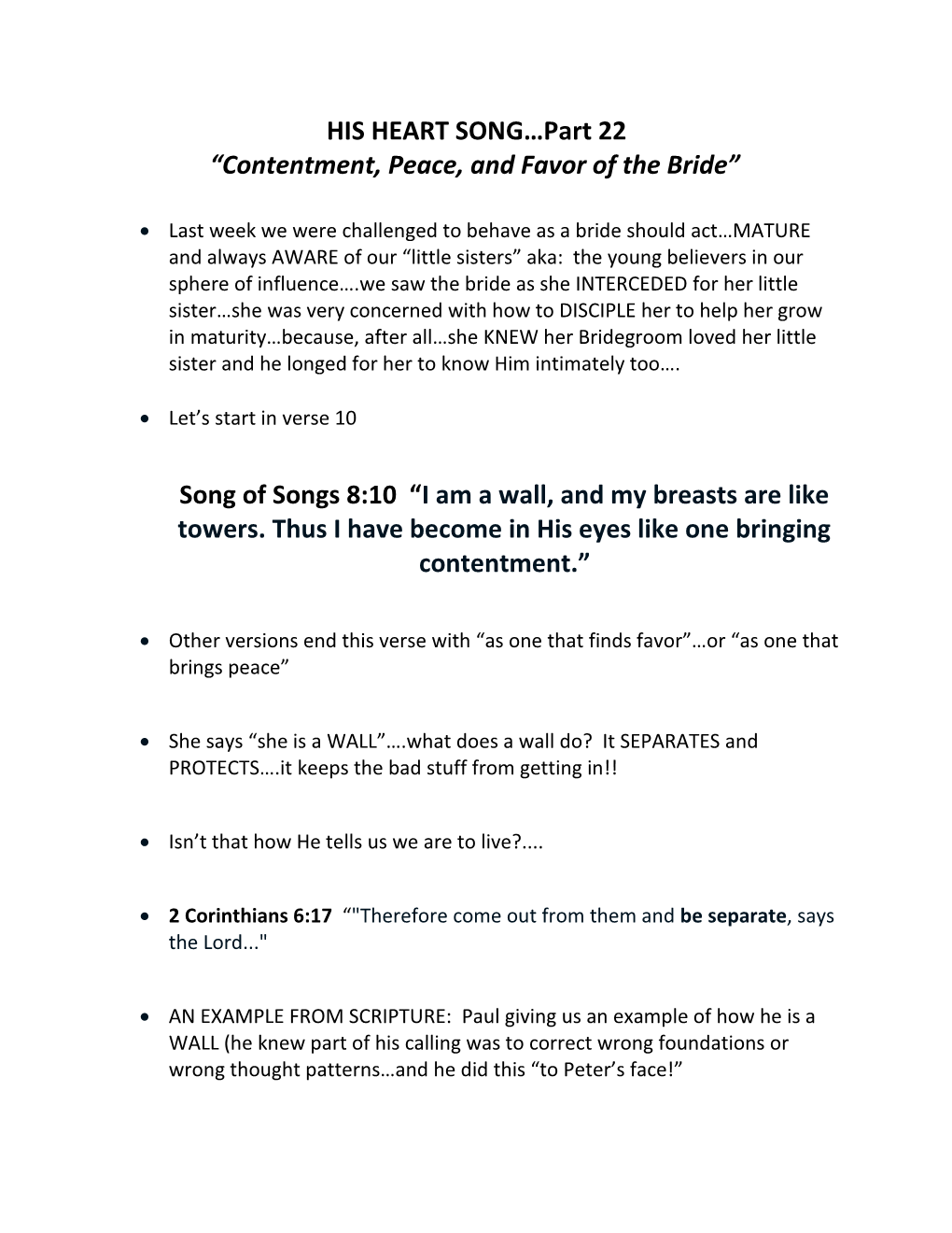 HIS HEART SONG Part 22