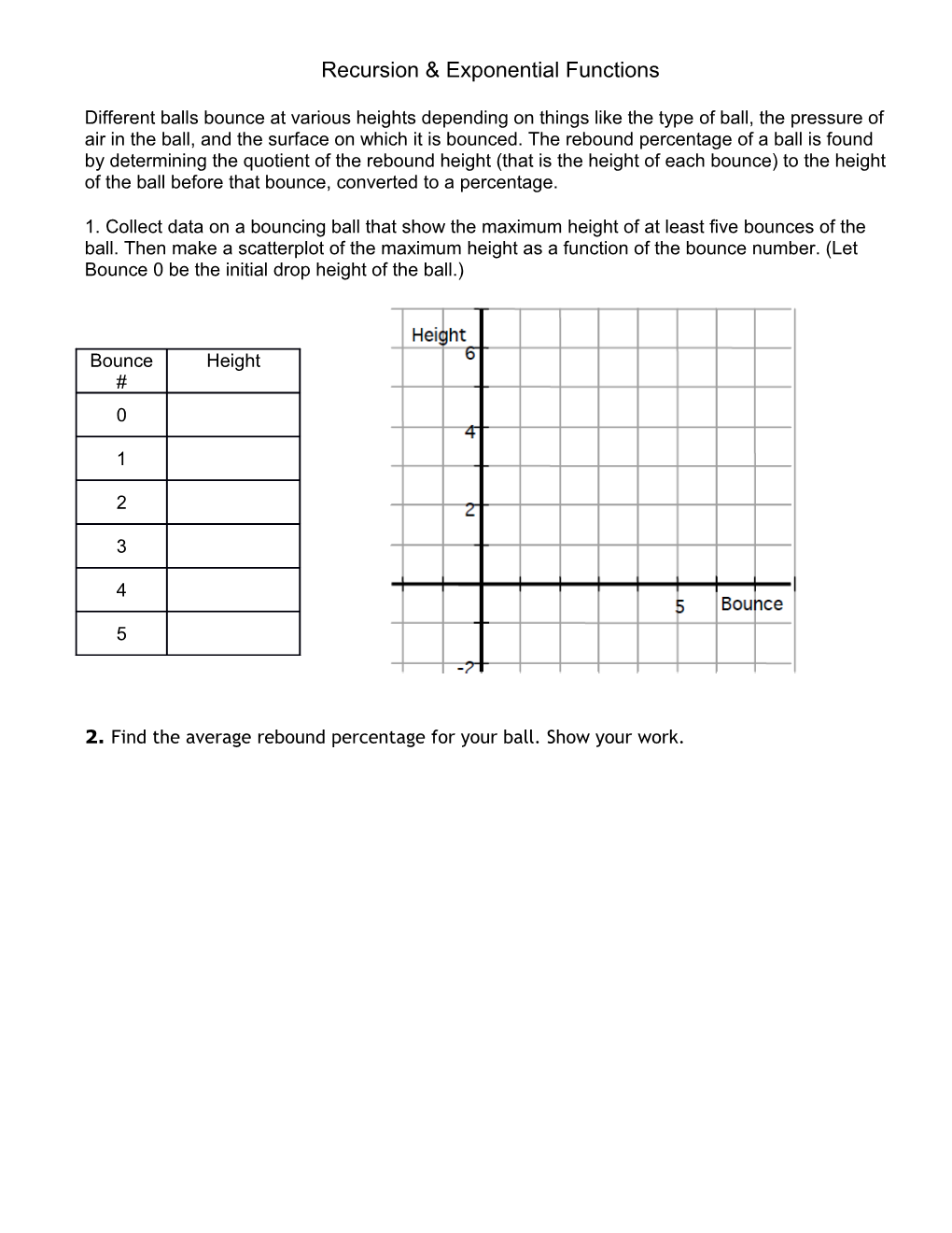 Recursion & Exponential Functions