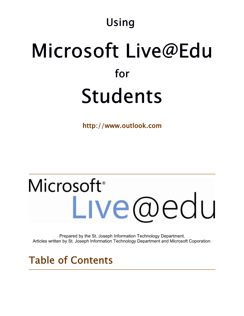 Using Microsoft Live Edu for Religious Education Catechistspage 1