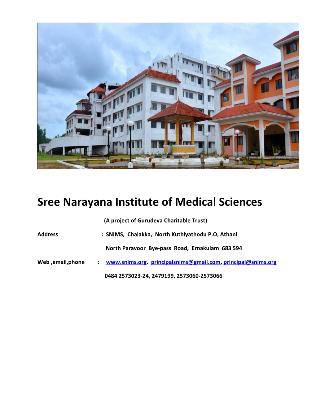 Sreenarayana Institute of Medical Sciences