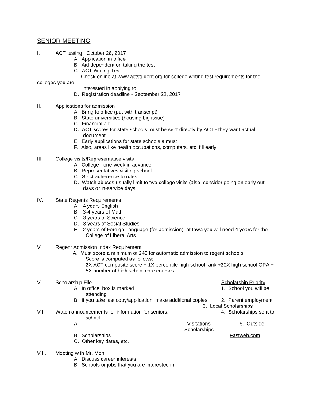 B. Aid Dependent on Taking the Test